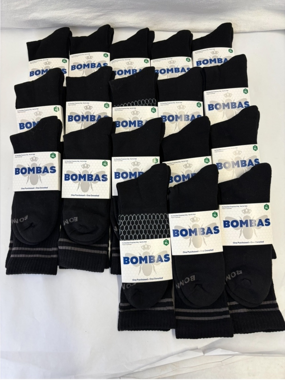 18 Pair Bombas Calf Socks